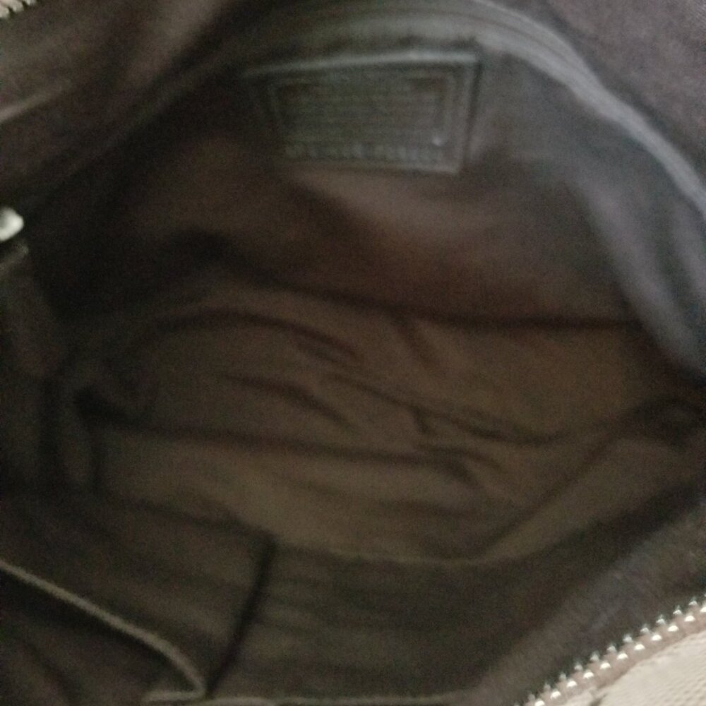 Authentic Coach Brown Signature Jacquard ShoulderBag Purse - Picture 4 of 8